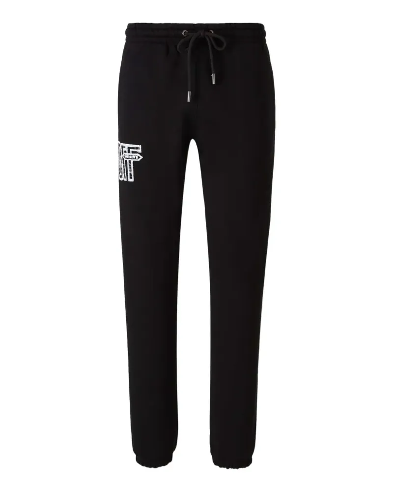 OFF-WHITE Motion Arrow Cuffed logo-print track pants - Schwarz Schwarz