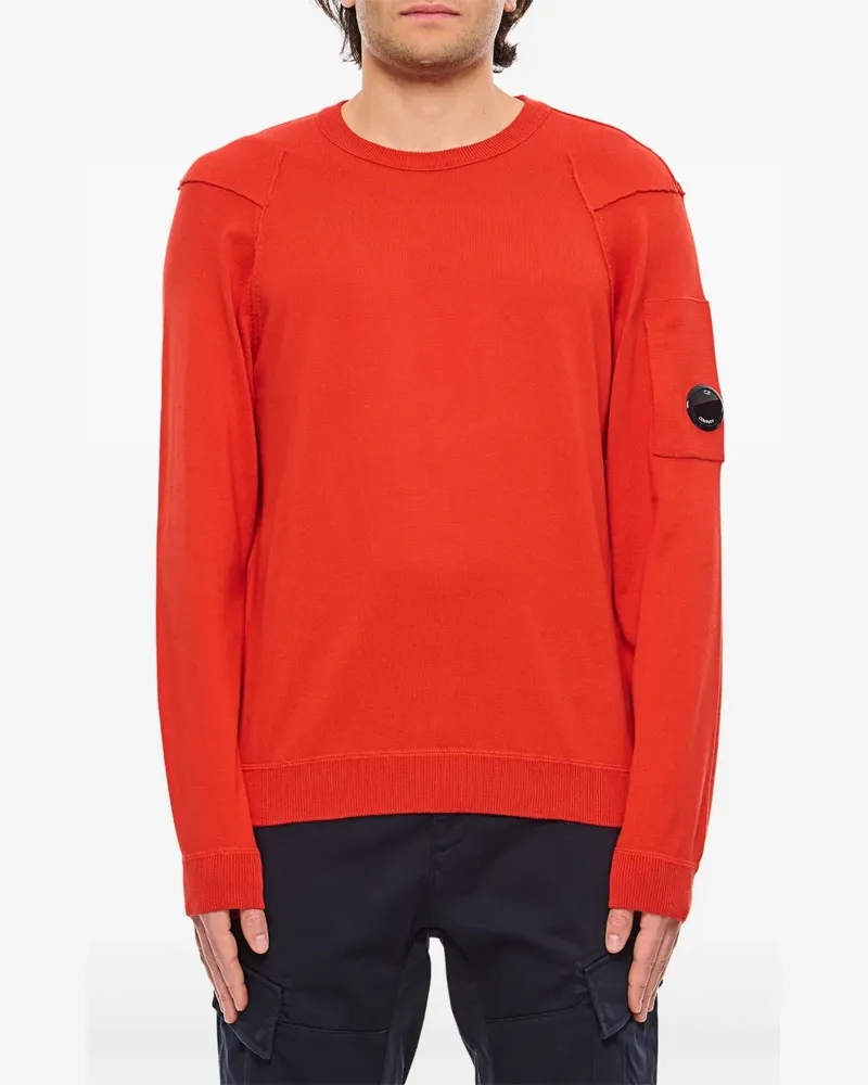 C.P. Company Sweatshirt mit Logo-Patch - Orange Orange