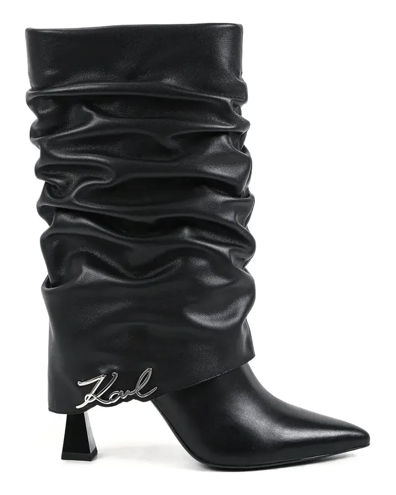 Karl Lagerfeld Stiefel mit spitzer Kappe - Schwarz Schwarz