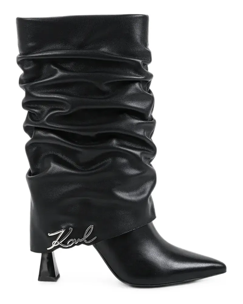 Karl Lagerfeld Stiefel mit spitzer Kappe - Schwarz Schwarz