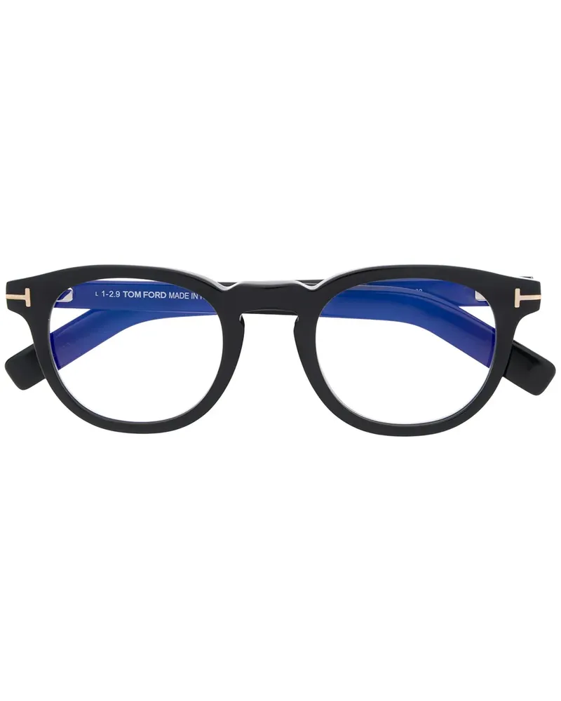 Tom Ford Runde Brille - Schwarz Schwarz