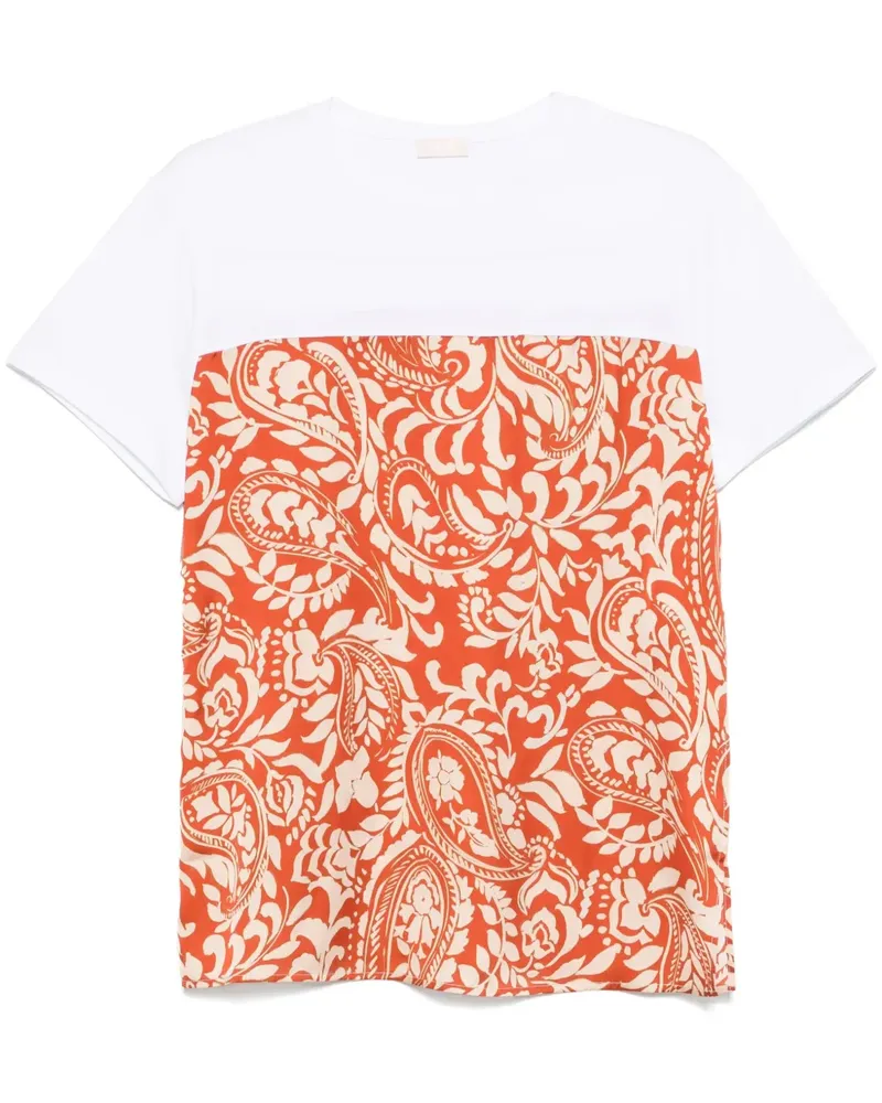 Liu Jo T-Shirt mit Paisley-Print - Weiß Weiß