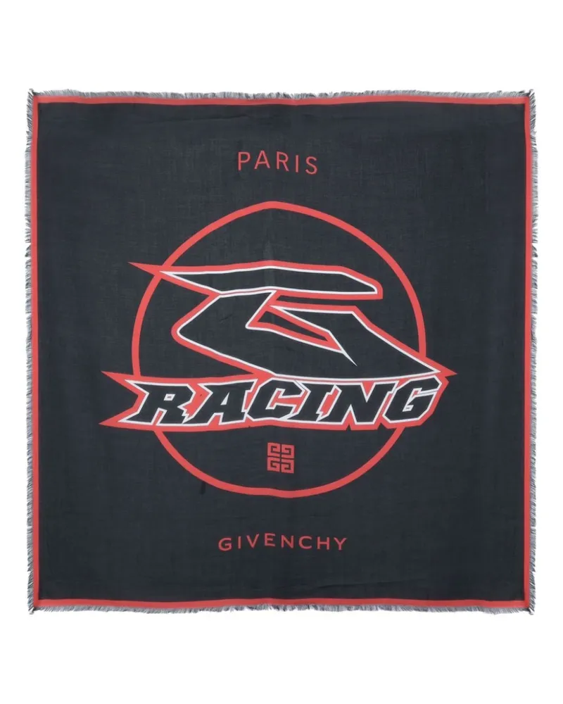 Givenchy Schal mit Racing-Print - Schwarz Schwarz