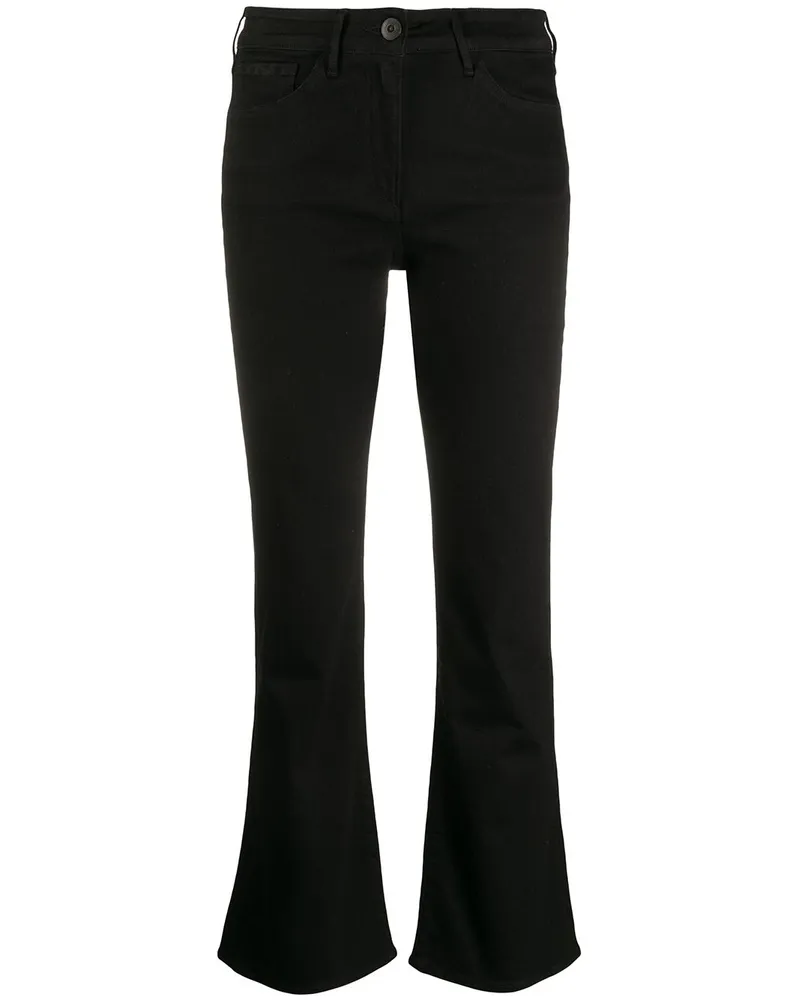 3x1 Ausgestellte Cropped-Jeans - Schwarz Schwarz