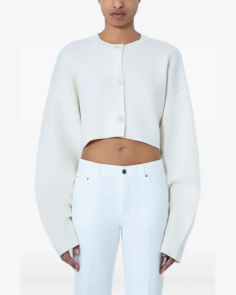 Totême cropped oversized cardigan - Weiß Weiß