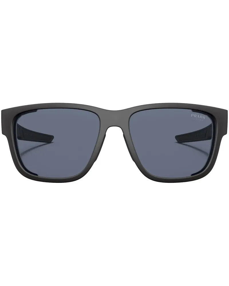 Prada Sonnenbrille mit Logo-Print - Schwarz Schwarz