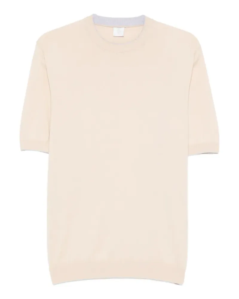 Eleventy T-Shirt mit Rundhalsausschnitt - Nude Nude