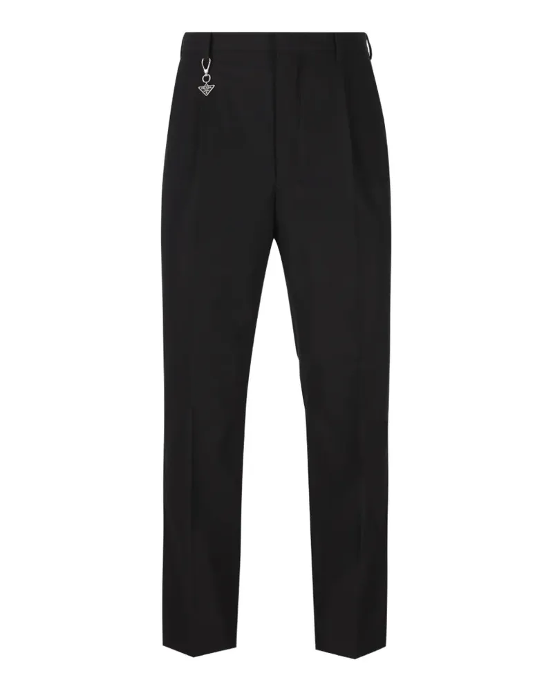 Prada charm-detail trousers - Schwarz Schwarz