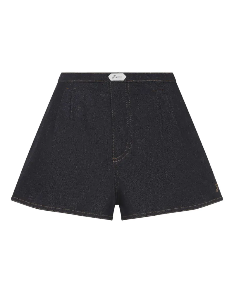 Jacquemus pleated cotton shorts - Blau Blau