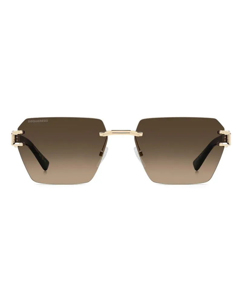 Dsquared2 logo geometric sunglasses - Schwarz Schwarz