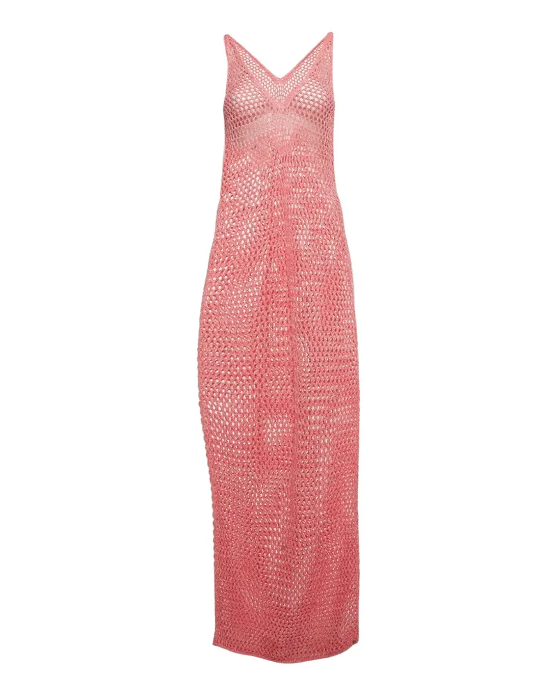 Lovers + Friends Gehäkeltes Pilar Maxikleid - Rosa Rosa