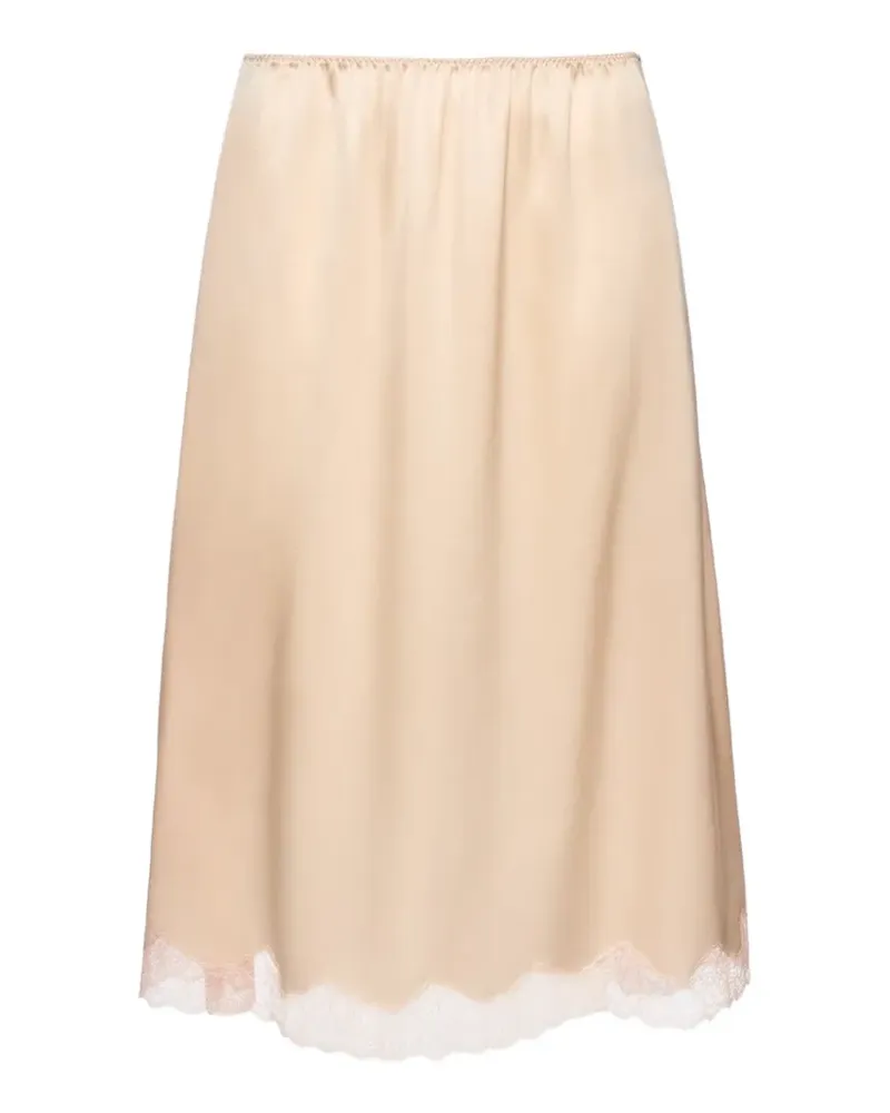 Magda Butrym lace-trim midi skirt - Nude Nude