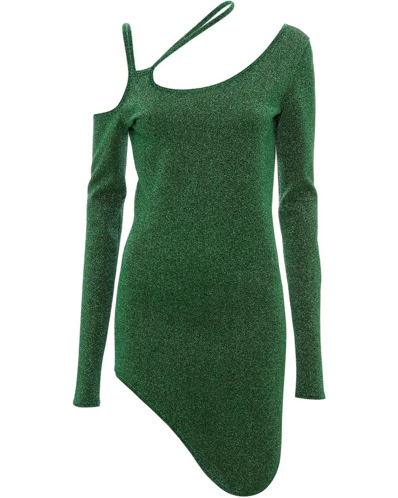 J.W.Anderson Asymmetrisches Kleid mit Glitter-Optik - Grün Grün