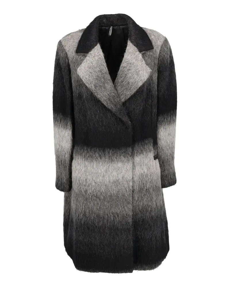 Liviana Conti gradient-effect brushed-finish coat - Schwarz Schwarz