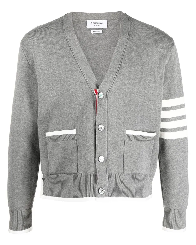 Thom Browne Cardigan mit Streifen - Grau Grau