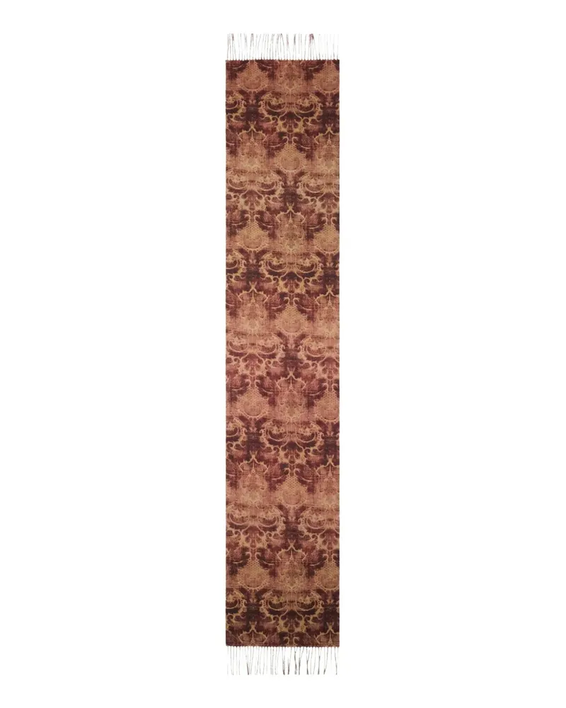 Pierre-Louis Mascia geometric-pattern fringed scarf - Braun Braun