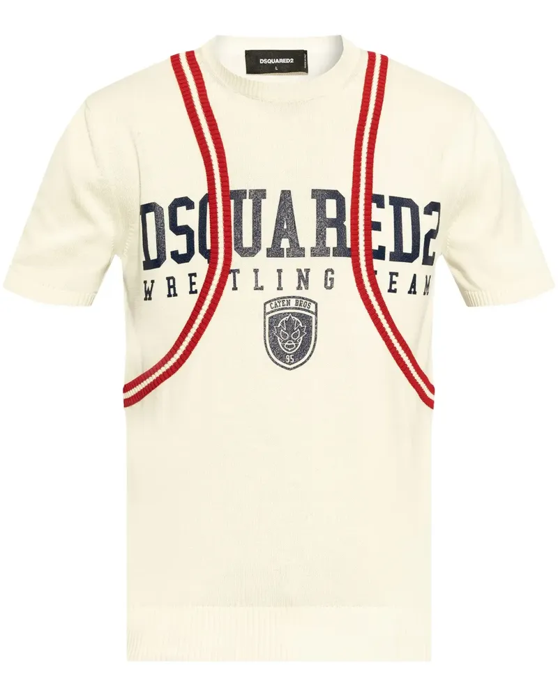 Dsquared2 T-Shirt mit Logo-Print - Nude Nude
