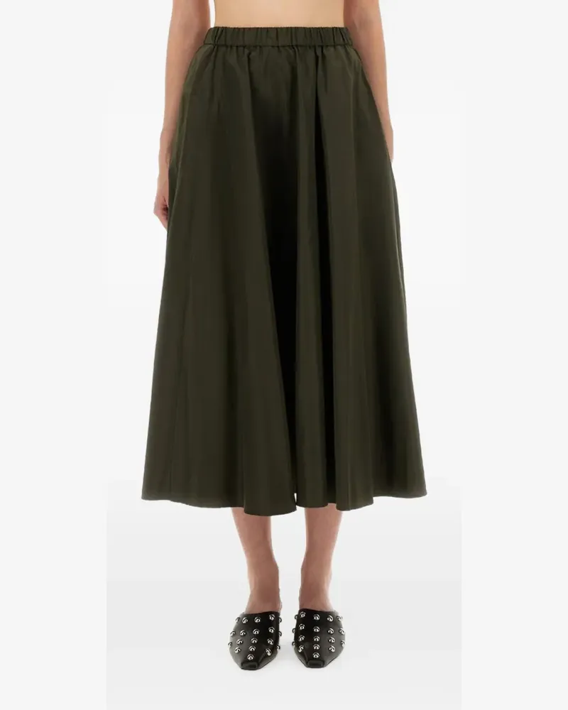 ASPESI pleated midi A-line skirt - Grün Grün