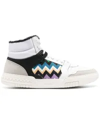 Missoni High-Top-Sneakers mit Zickzackmuster Weiß