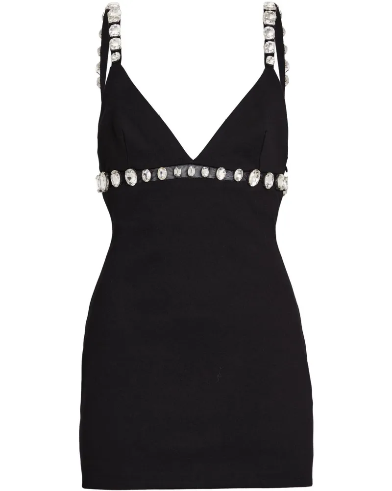Retrofête Polly Minikleid mit Kristallen - Schwarz Schwarz