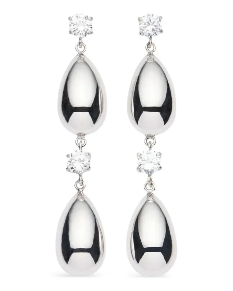 Magda Butrym teardrop embellished stud earrings - Silber Silber
