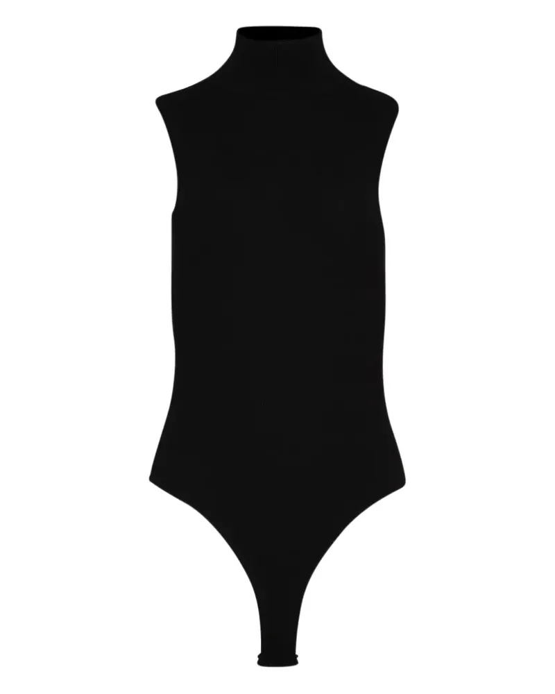 Zeynep Arcay sleeveless turtleneck bodysuit - Schwarz Schwarz