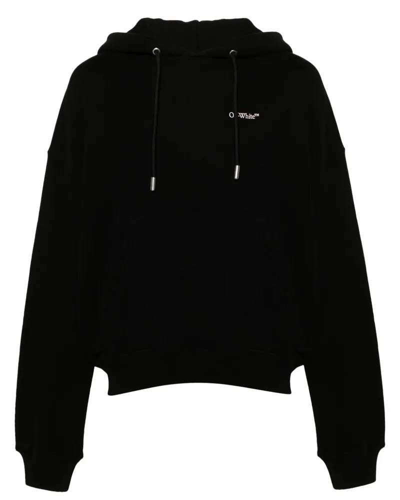OFF-WHITE Hoodie mit Logo-Stickerei - Schwarz Schwarz