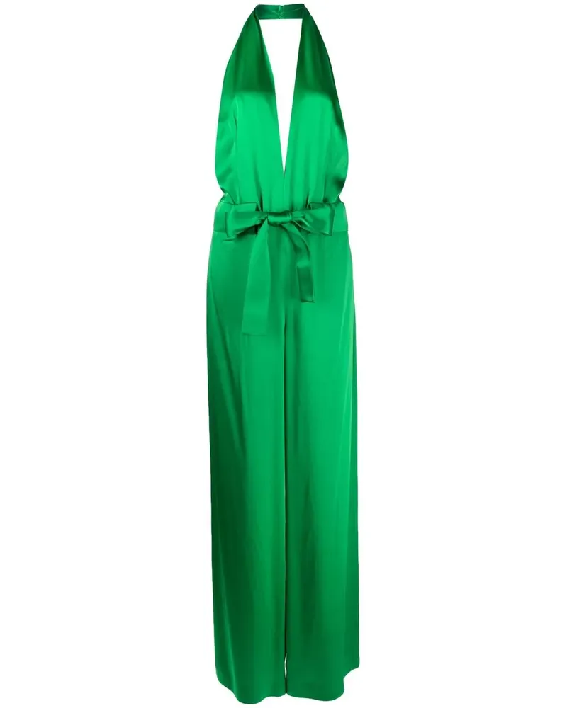 Tom Ford Neckholder-Jumpsuit aus Satin - Grün Grün