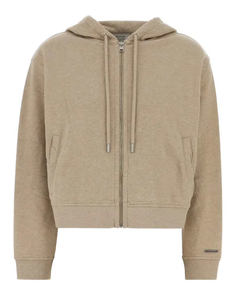 Kitsuné zip-up drawstring hoodie - Nude Nude