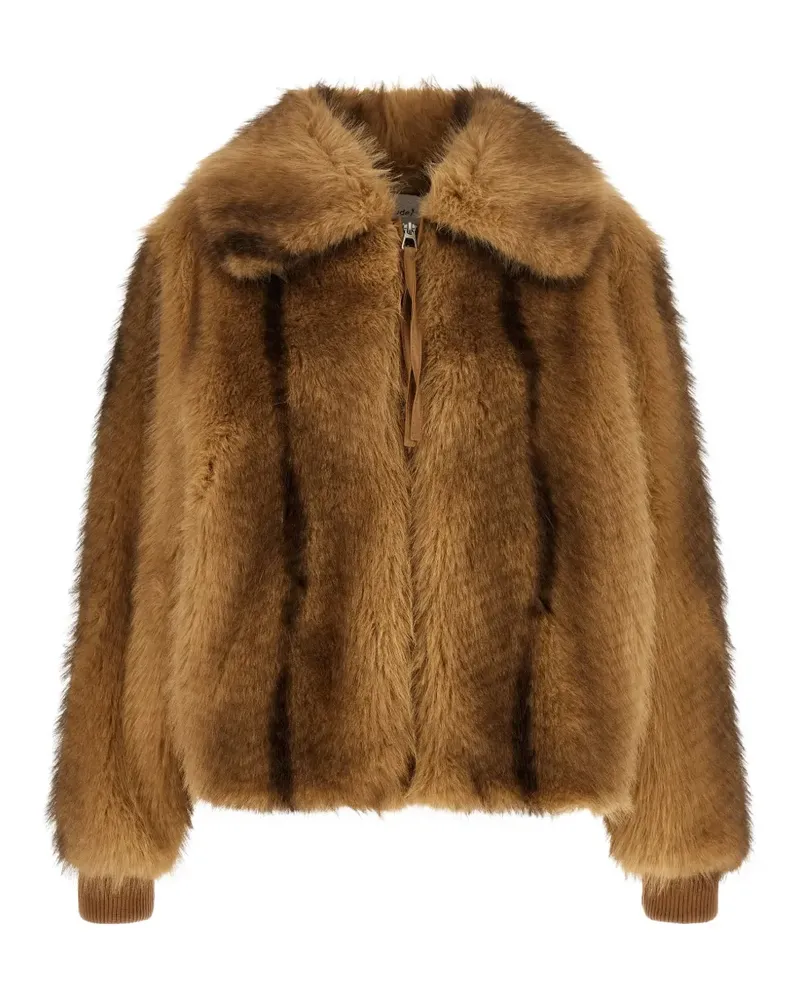 NUDE Bomberjacke aus Faux Fur - Braun Braun