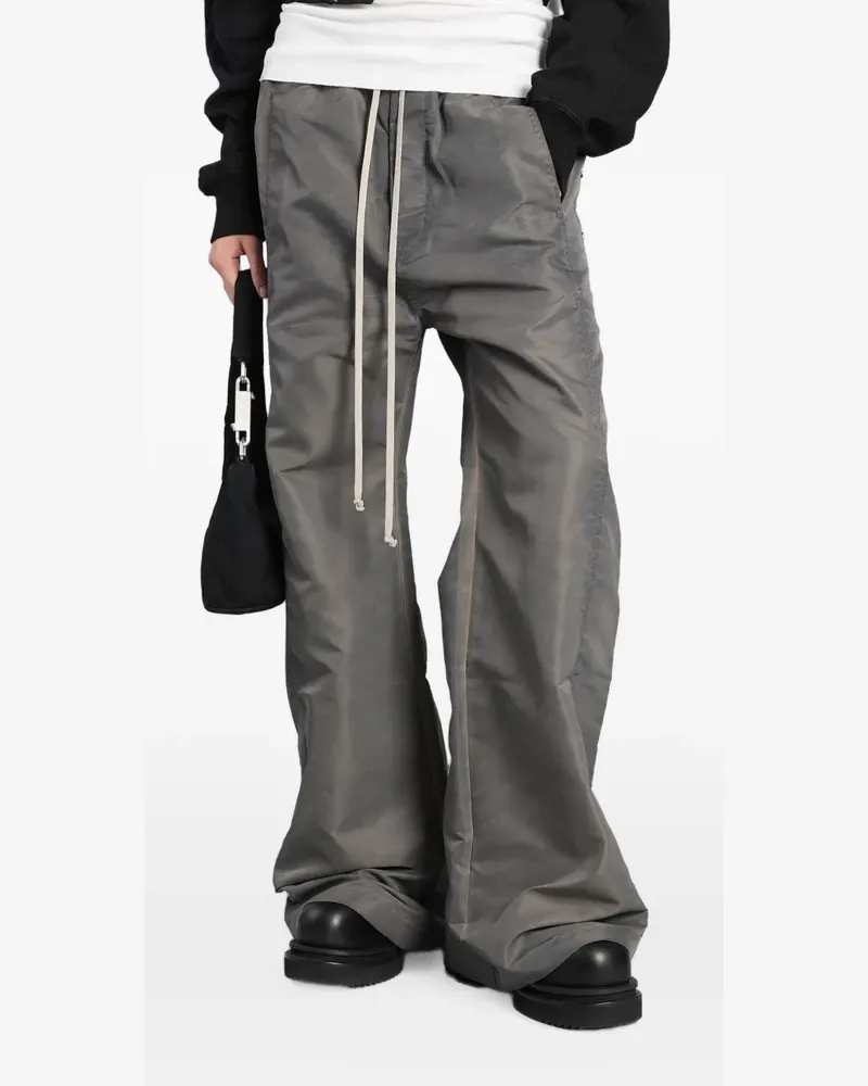 DRKSHDW by Rick Owens press-stud drawstring wide-leg trousers - Grau Grau