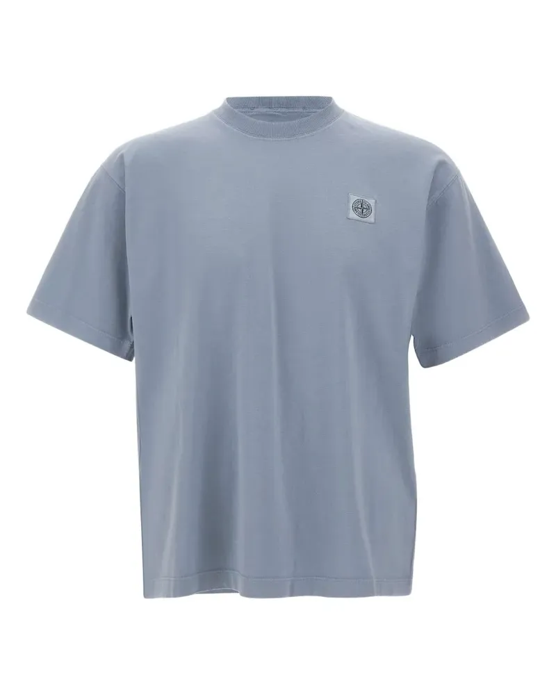 Stone Island T-Shirt mit Logo-Detail - Blau Blau