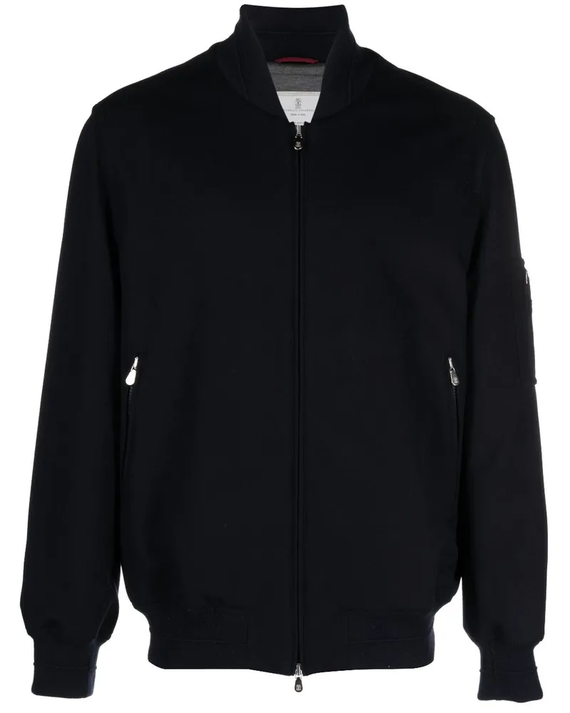 Brunello Cucinelli Wasserabweisende Jacke mit Futter - Blau Blau