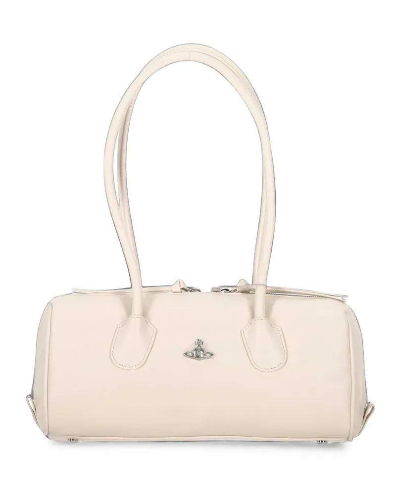 Vivienne Westwood Polly Orb-plaque shoulder bag - Nude Nude