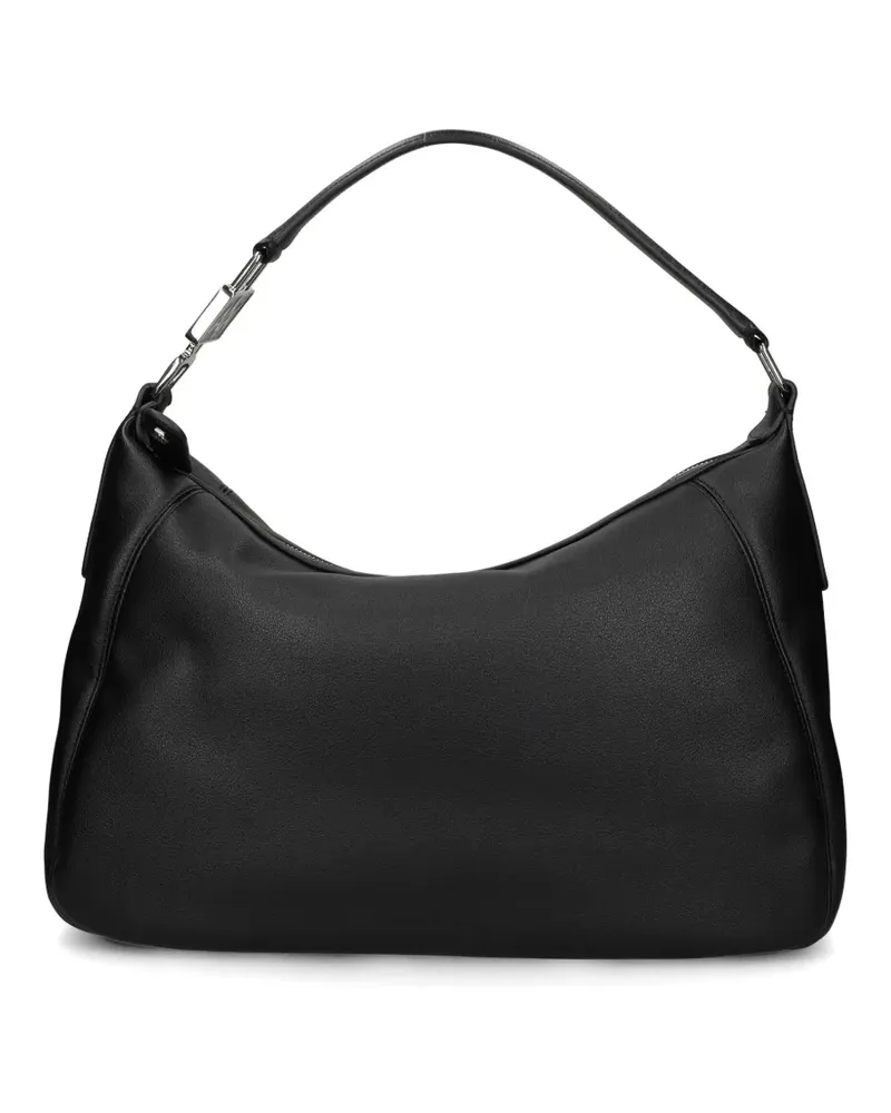 Armani Exchange Schultertasche mit Logo-Schild - Schwarz Schwarz