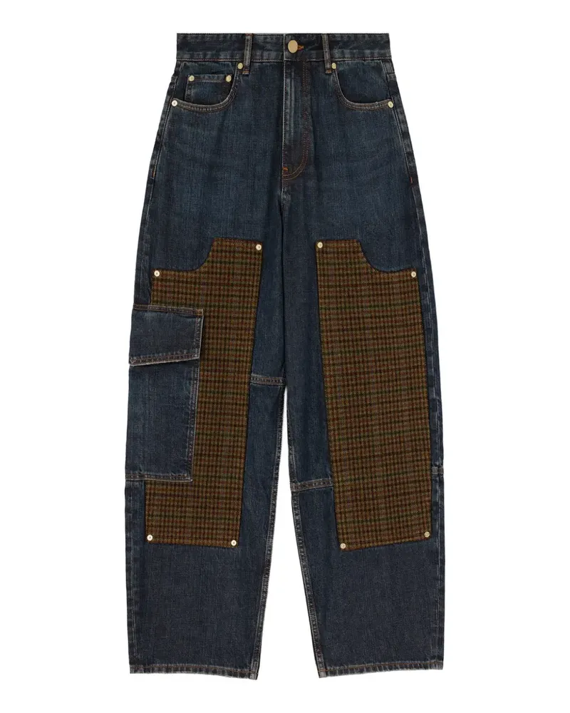 Ganni Audri Jeans aus strukturiertem Slub-Denim - Blau Blau