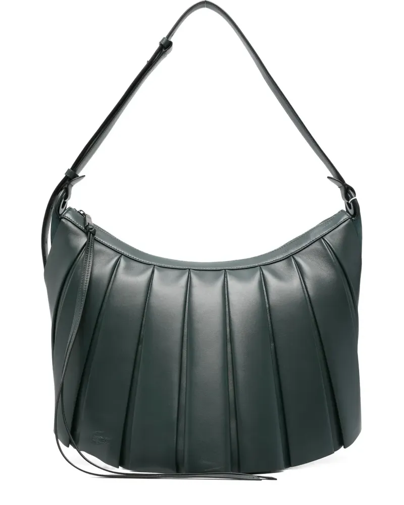 Lacoste Plissierte Schultertasche - Grün Grün