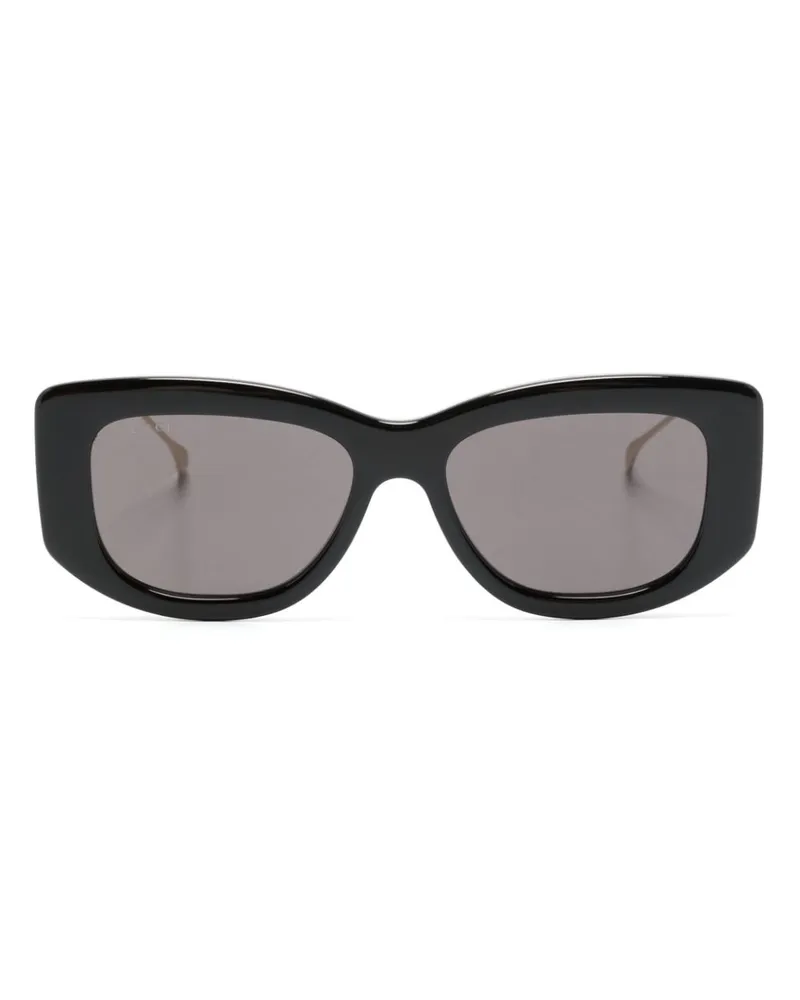 Gucci Sonnenbrille mit eckigem Gestell - Gold Gold