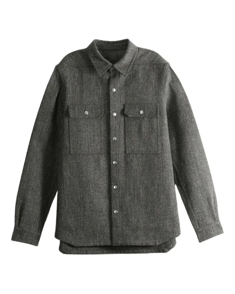 Rick Owens chest-pocket shirt jacket - Grau Grau