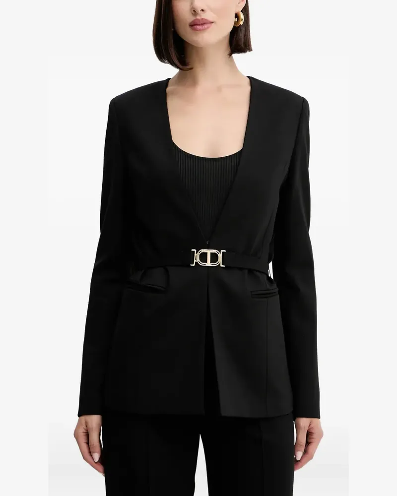 Twin-Set belted blazer - Schwarz Schwarz