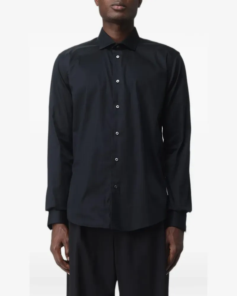 Brian Dales stretch-cotton shirt - Schwarz Schwarz