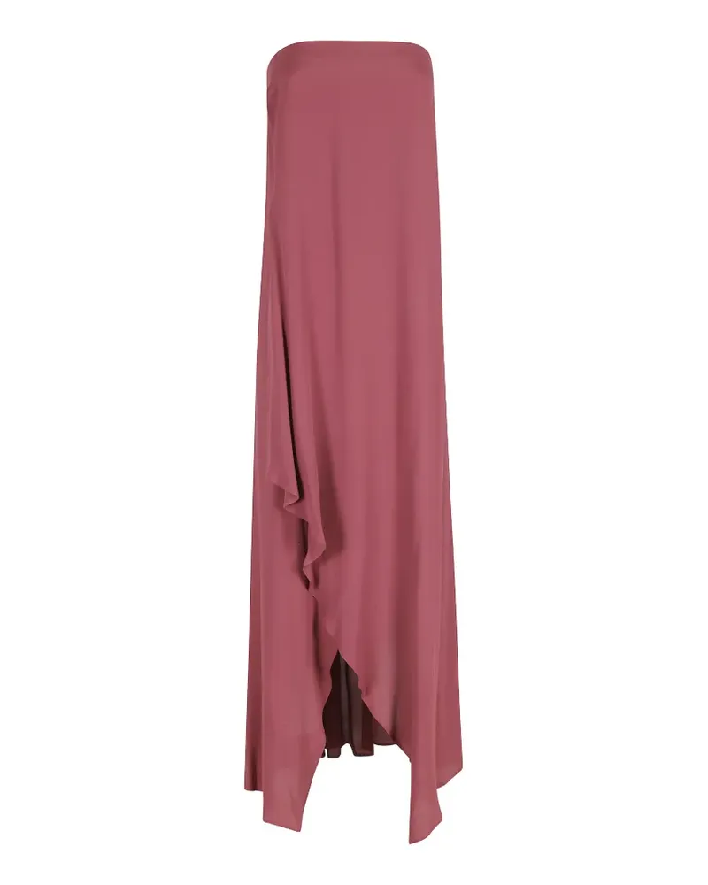 Semicouture Zoey strapless-ruffled midi dress - Rosa Rosa