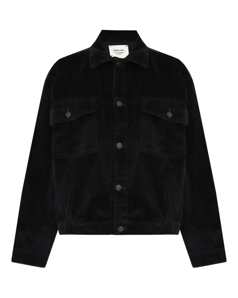 Osklen Hemdjacke aus Samt - Schwarz Schwarz