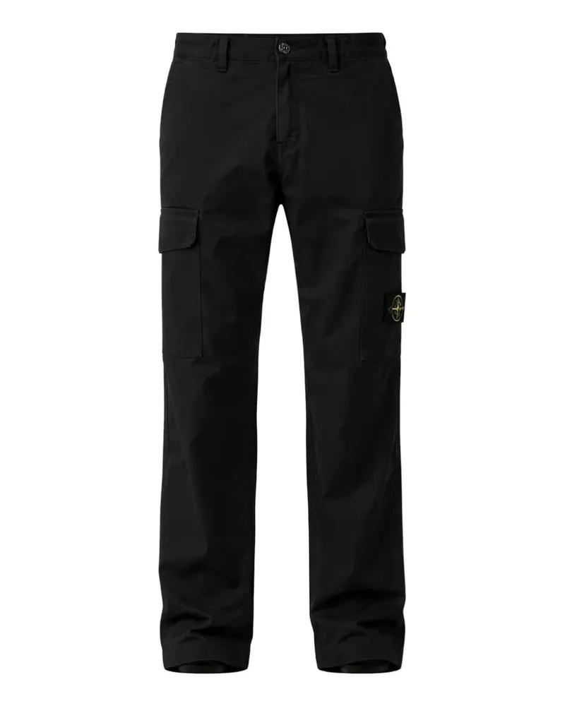Stone Island Cargohose mit Logo-Patch - Schwarz Schwarz