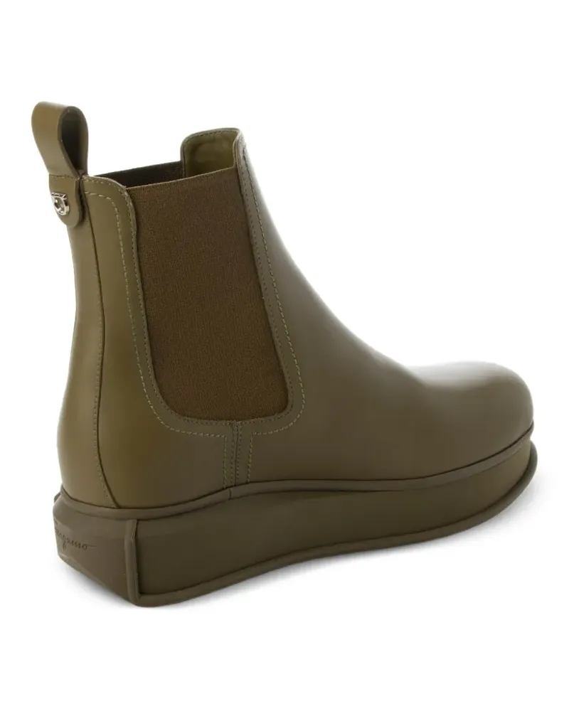 Ferragamo elasticated-panel pull-tab boots - Grün Grün