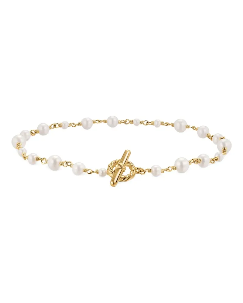 David Yurman 18kt Gelbgoldarmband mit Perlen Gold