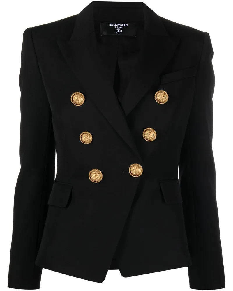 Balmain Doppelreihiger Blazer - Schwarz Schwarz