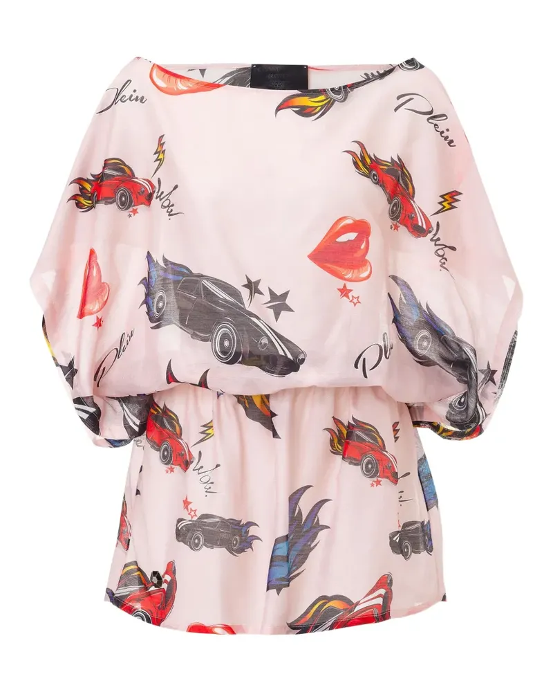 Philipp Plein Minikleid mit Print - Rosa Rosa