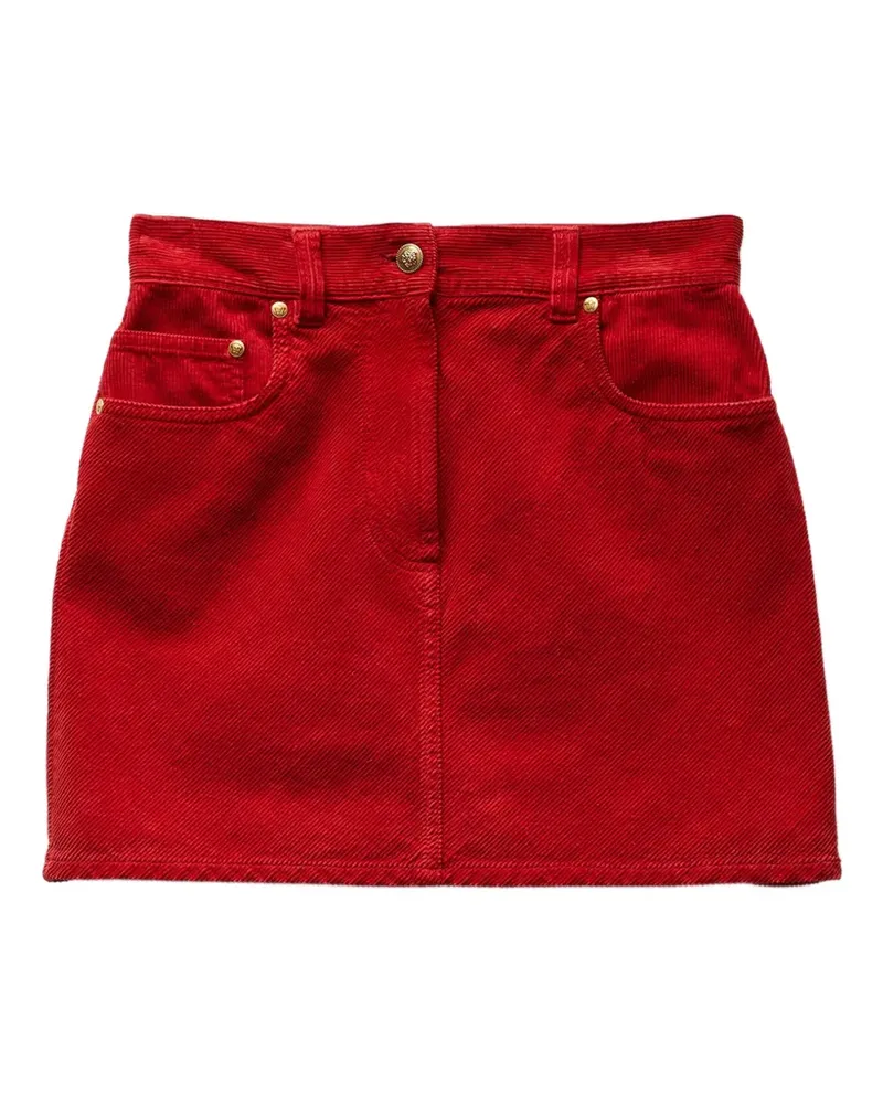 Versace Cordrock aus Samt - Rot Rot