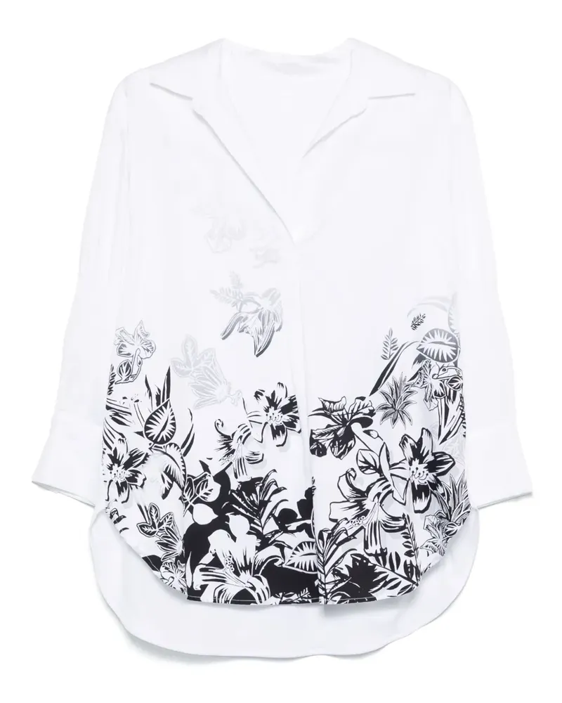 Marc Cain Hemd mit Blumen-Print - Weiß Weiß